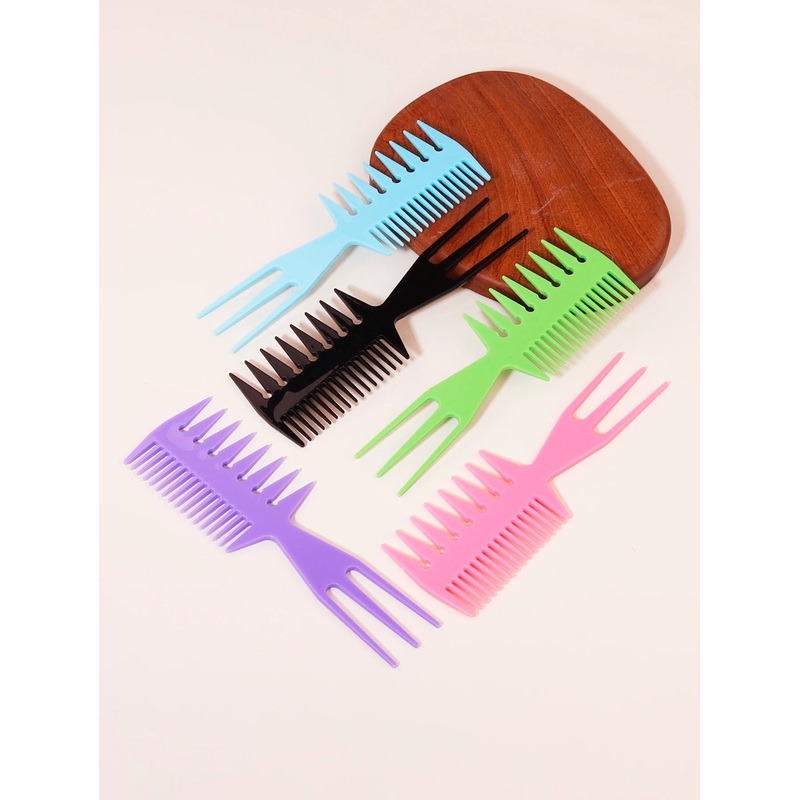 1 multi-functional fishbone shaped hair brush with wide teeth design African oil head salon tool comb Special for real hair wigs