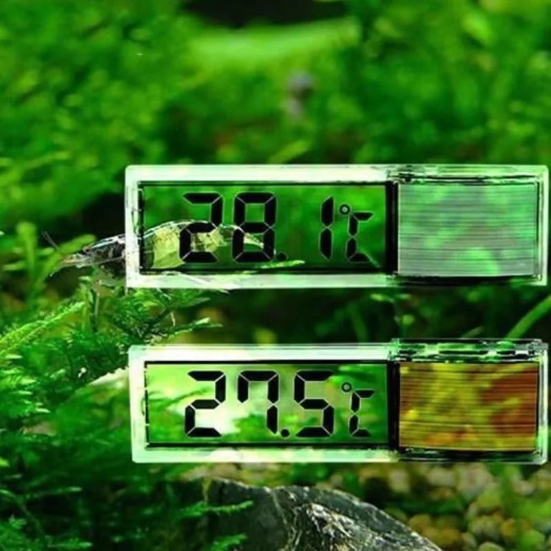 1pc Aquarium Thermometer 3D Digital LED Electronic Fish Tank Temperature Fish Turtle Temp Meter Aquarium Decoration