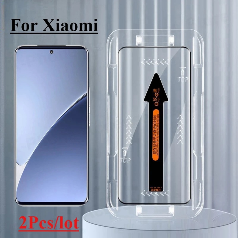 2 Pcs One-Click Tempered Glass For Xiaomi 15 Pro/14 Ultra/13/12/11 Pro /10 Ultra Easy Install Premium Screen Protector HD Glass