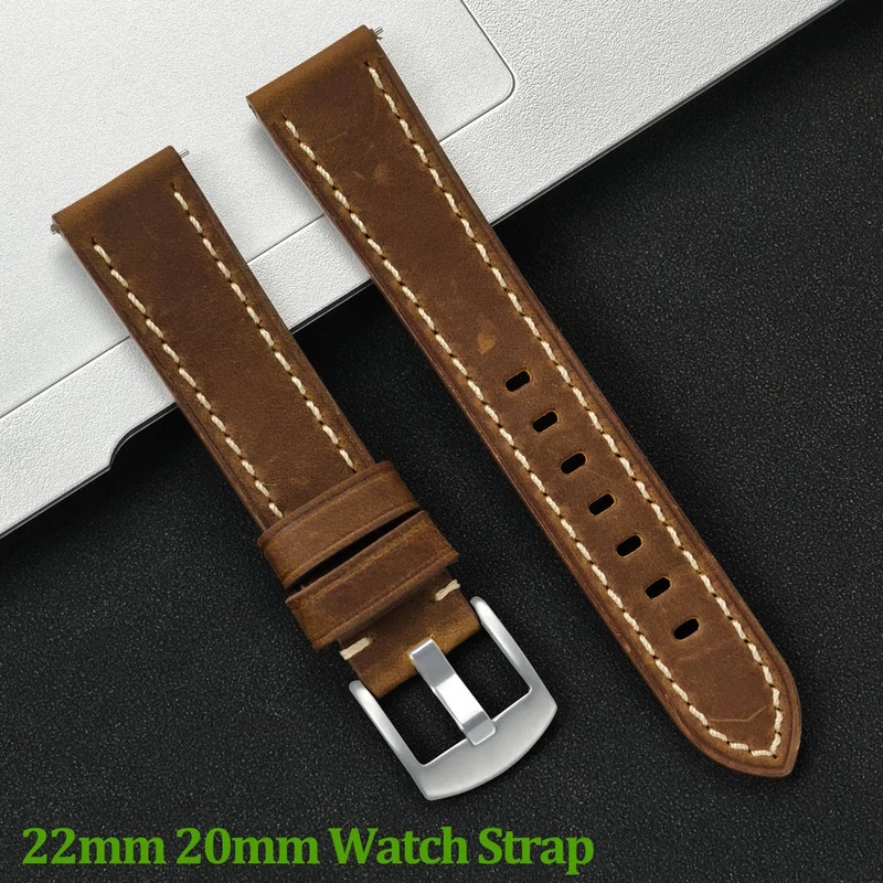 22mm 20mm Leather Strap For HUAWEI WATCH GT 4 46mm 4Pro GT3/2 Pro 42mm Soft Band For Samsung Galaxy Watch 7/6/5/4 40mm Wristband