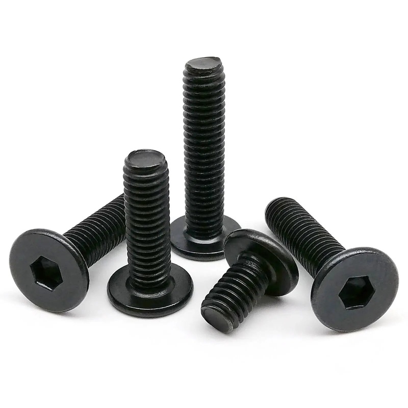 Allen Hexagon Ultrathin Hex Socket Ultra Thin Flat Wafer Head Screw Bolt M2 M2.5 M3 M4 M5 M6 M8 Black Plated 304 Stainless Steel