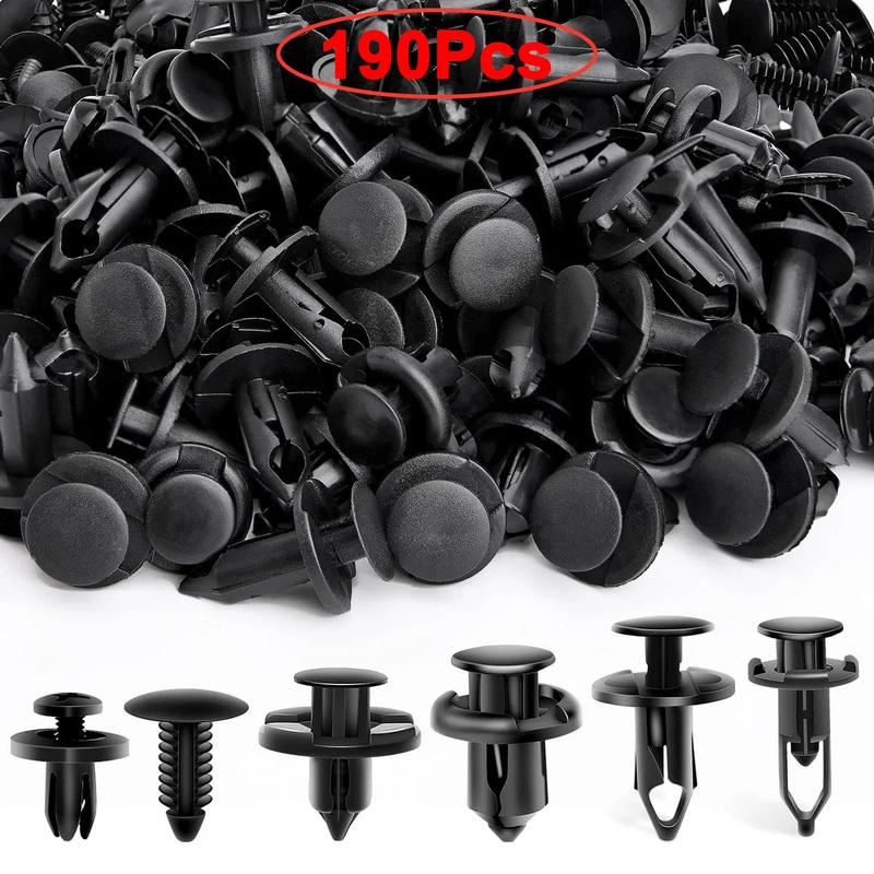 Car Retainer Clips Plastic Fasteners Kit 6 Size Auto Push Pin Rivets Set Body Bumper Push Rivet Clips
