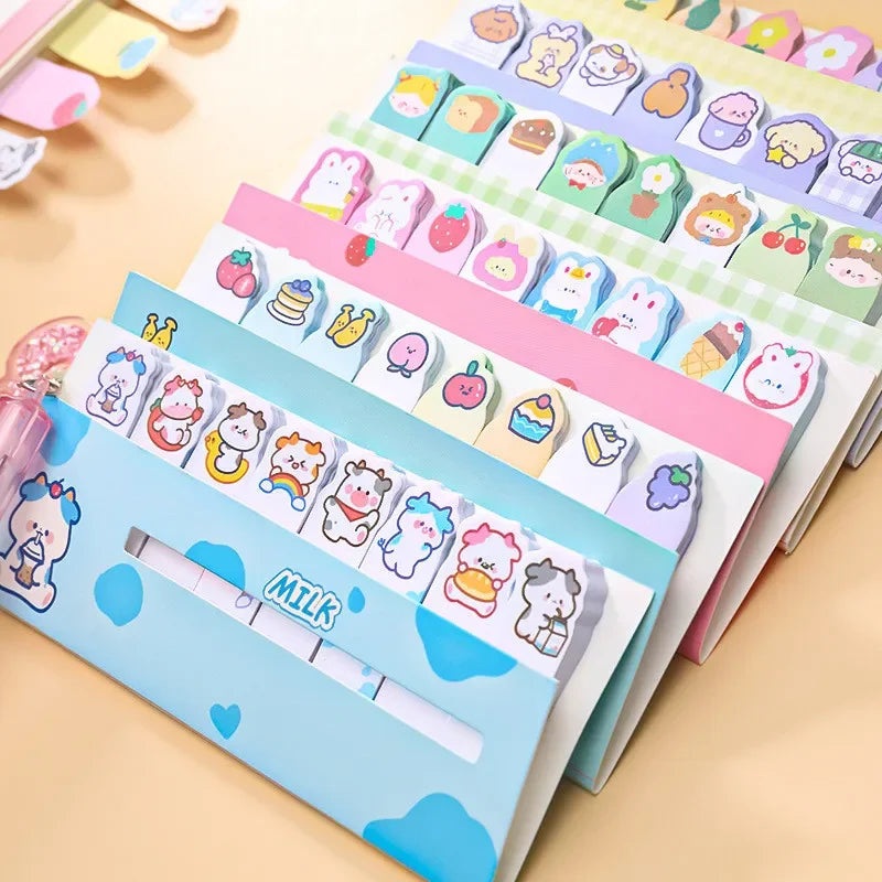 Creative Cute Cartoon Animal Index Stickers Stationery Notebook High Appearance Convenience Stickers Student Supplies
