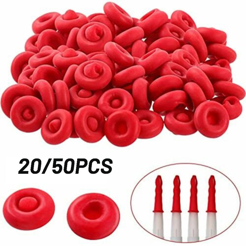 20/50pcs Caulking Gun Nozzles Cap Red Caulk Saving Caulk Saver Tube Covers For Sealing Preserving Finishing Construction Tools