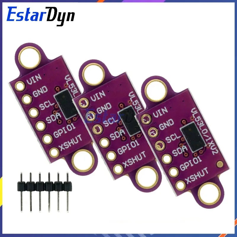 Estardyn VL53L0X Time-of-Flight (ToF) Laser Ranging Sensor Breakout 940nm GY-VL53L0XV2 Laser Distance Module I2C IIC 25MM*10.7MM