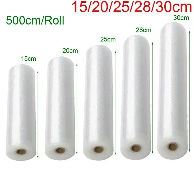 Vacuum Sealer Bags 15/20/25/28/30cm*500cm for Food Saver Sealing Machine Plastic Storage Vacuum Bag Kitchen Packer