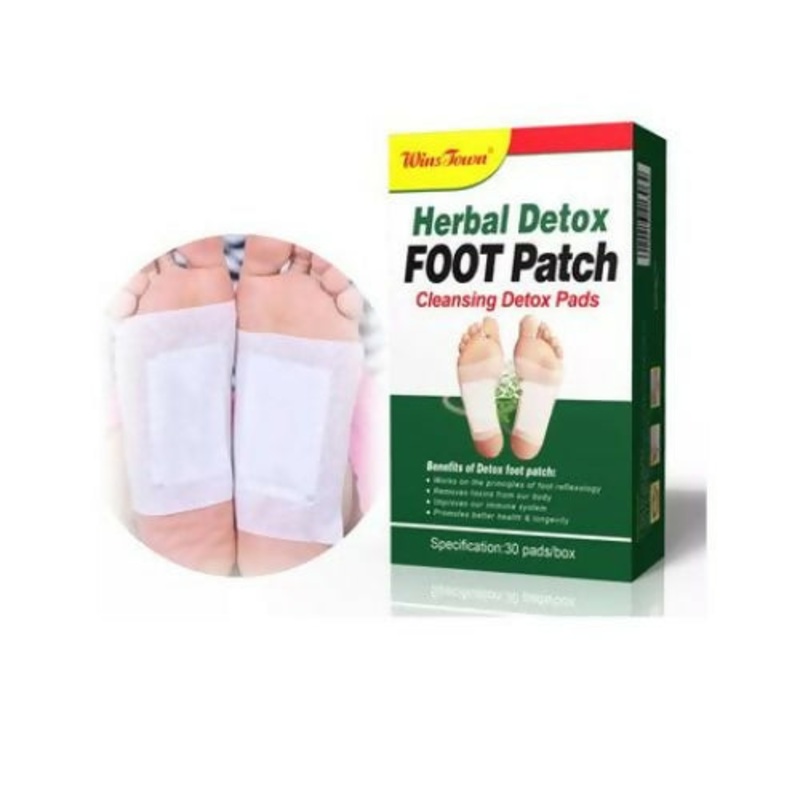 Wins Town Herbal Detox Foot Patch (30 patches per pack) | Cleansing Detox Pads
