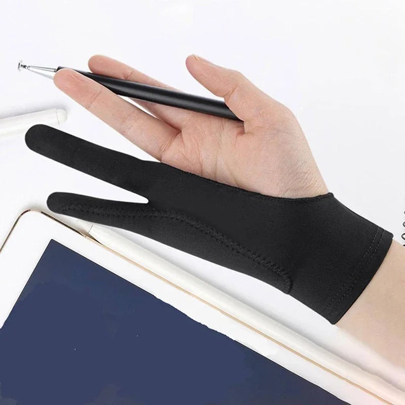 1/2 Layers Art 2 Finger Anti-mistouch Painting Sketch Gloves Screen Touch Glove Artist Drawing Glove Drawing Tools for Artist