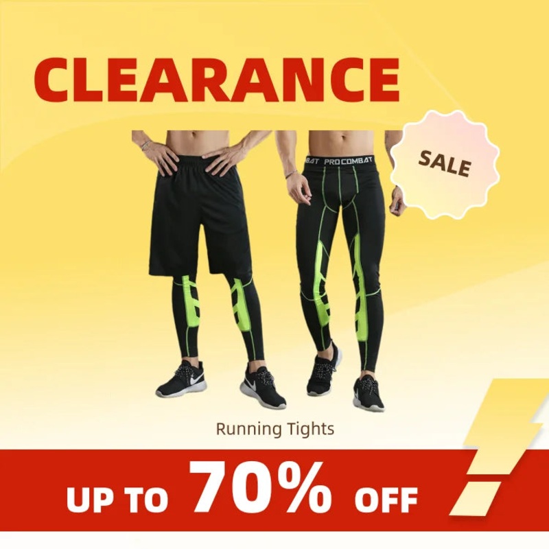 Clearance_Sports Fitness Trousers Men’s Milk Silk Stretch Skinny Ultra-Thin Quick-Dry Running Basketball Training Leggings_Conti