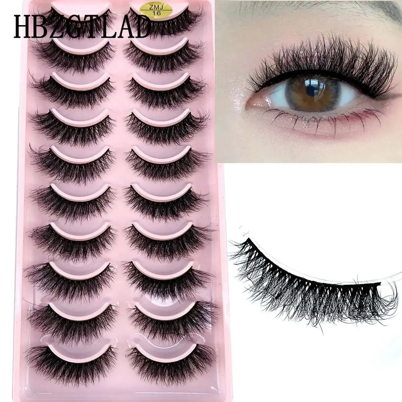 10 Pairs Eyelashes Faux Mink Eyelashes Dramatic Volume Lashes Extension Long Lasting Fluffy Mink Lashes Thick Long Lashes
