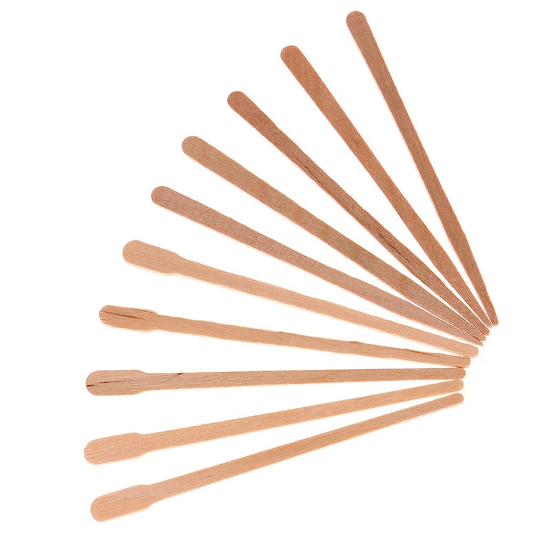 100Pcs Personal Hygiene Kits Beauty Kits Wood Tongue Depressor Wax Disposable Spatula Body Hair Removal
