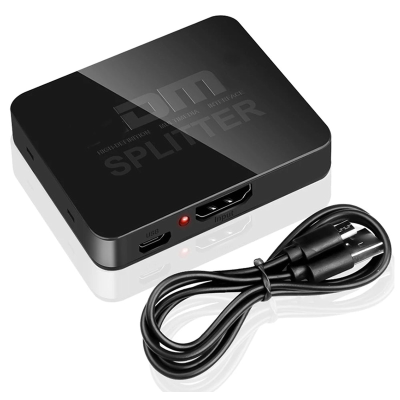 4K HDMI-compatible Splitter 1×2 Video Distributor 1 in 2 out Switch Amplifier 1080P Dual Display PC Laptop Monitor Projector