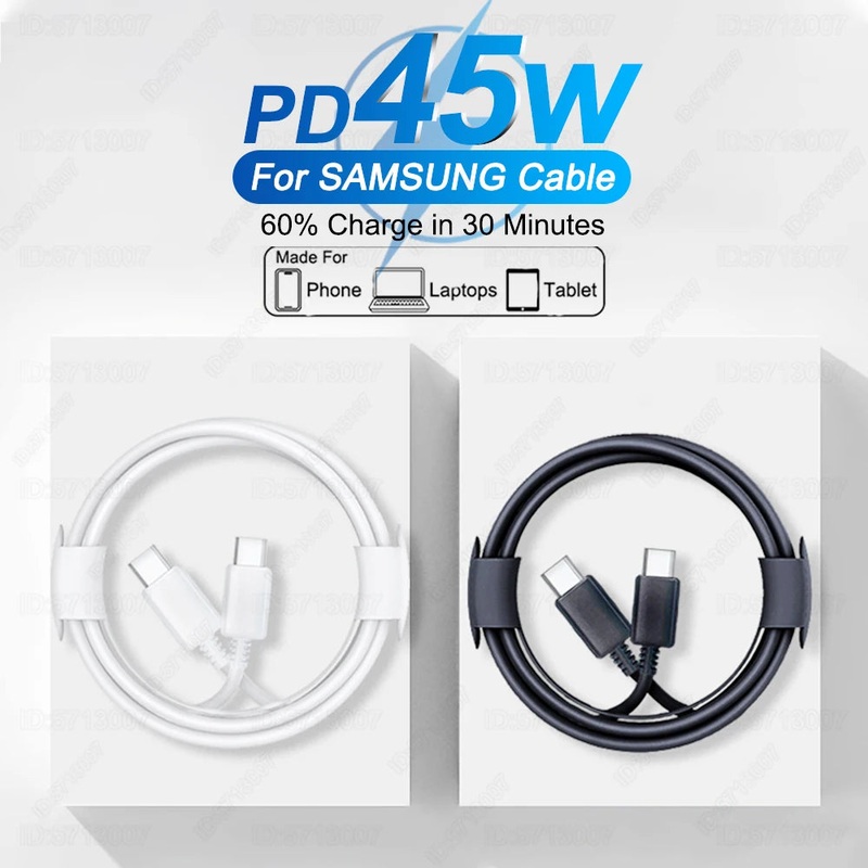 PD 45W USB Fast Charging Cable For Samsung Galaxy S24 S23 S22 S21 Ultra fe A15 A35 A54 A55 5G USB C Cable Phone Charge Date Wire