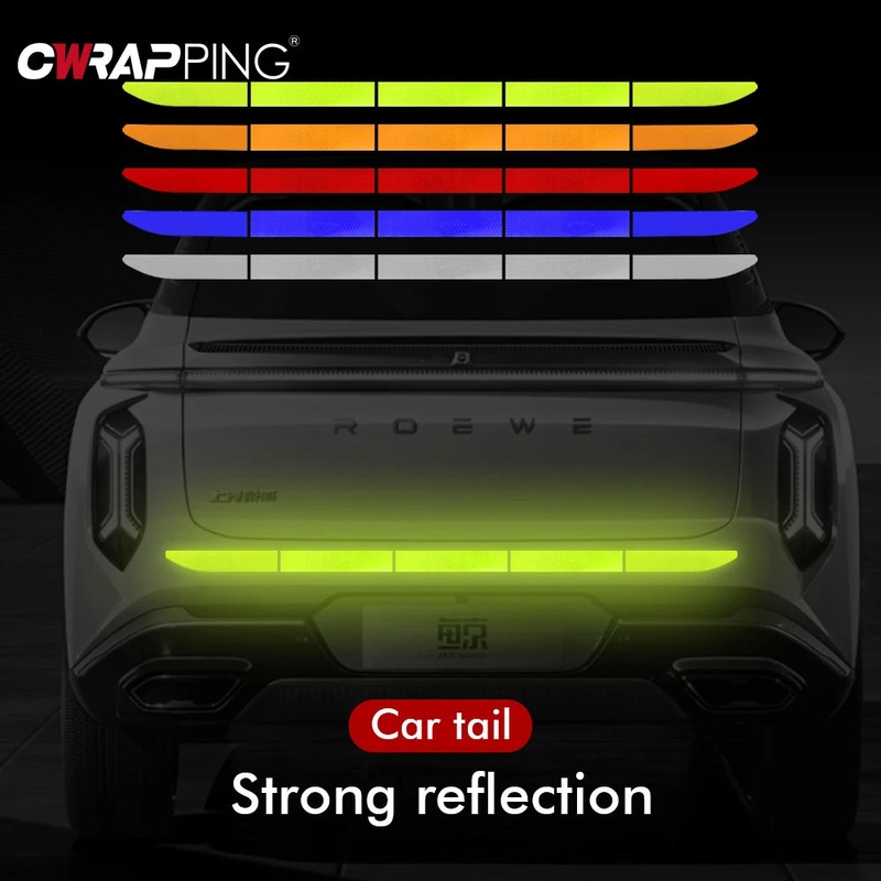 Reflective Car Sticker 90cm Reflective Warning Safety Tape Anti Collision Night Warning Reflective Sticker for Automobile Trunk