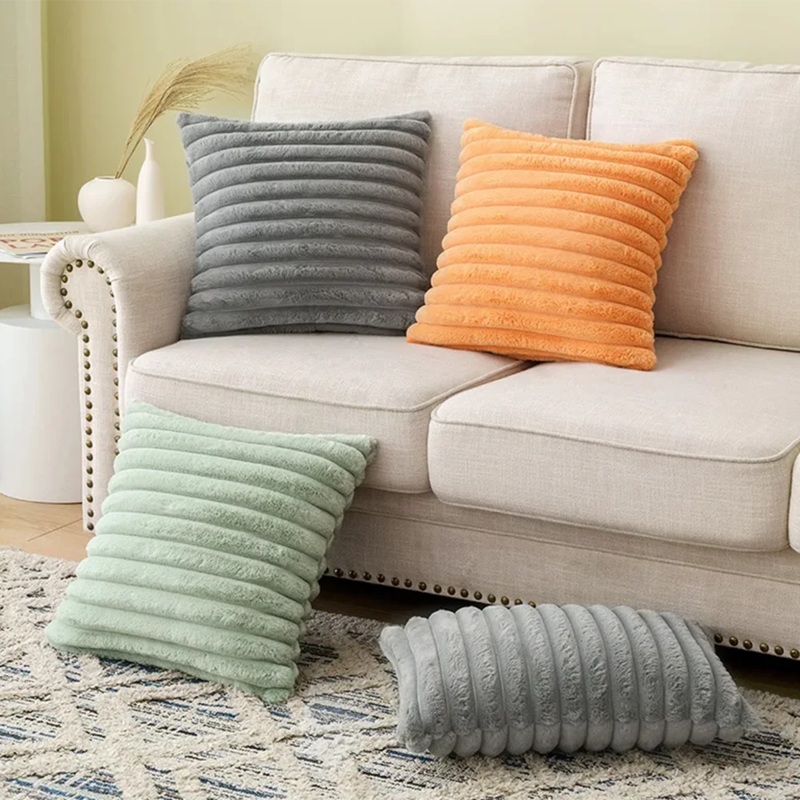Super Soft Plush Pillow Case Winter Throw Cushion Cover for Sofa and Bedside, Living Room Nordic Decorations Rectangle Cover