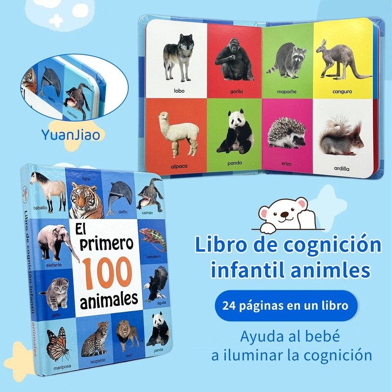 0-2 Years Spanish Children’s Cognitive Encyclopedia Enhancing Cognition Children’s Early Learning Books Gifts