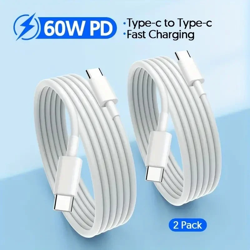1-3Pcs Fast Charing USB C Cable 3.3Ft/6.6Ft for iPhone 16 15 Plus Pro Max Samsung Xiaomi Phone Data Sync Charger Wire Cord