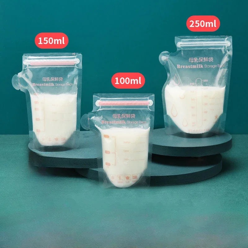 30Pcs  Breast Milk Storage Bags with Marker Pen Disposable Small Capacity Milk Bags for Freezing and Storage Bag