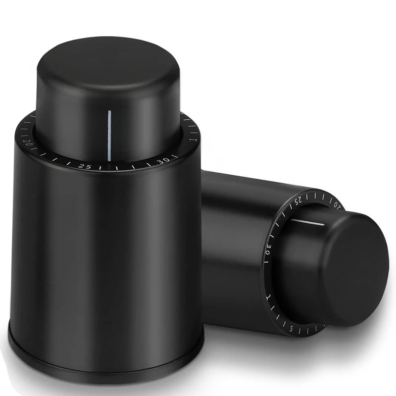 Vacuum Wine Preserver with Time Scale Record, Wine Bottle Stoppers, Reusable Wine Stoppers,Wine Savers Vacuum Pump Corks