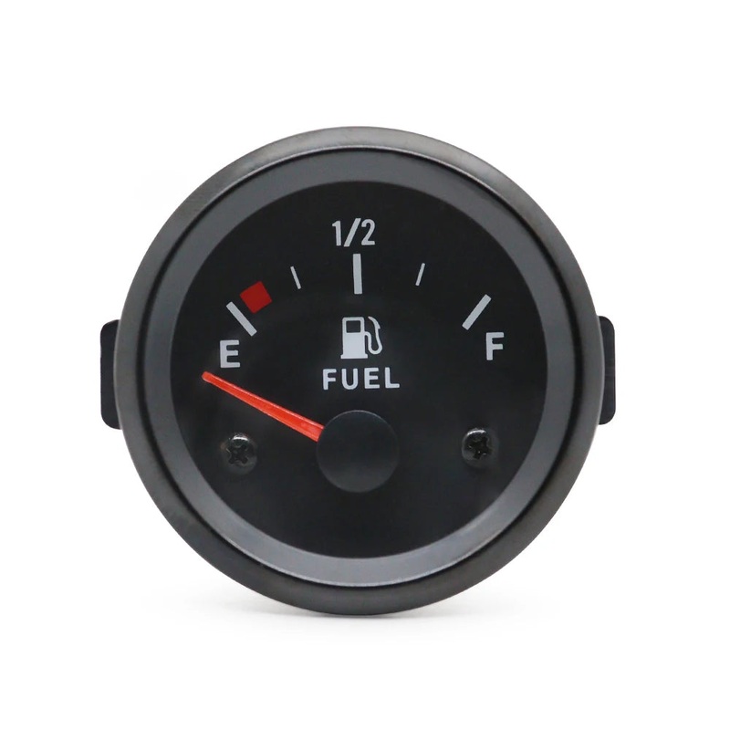 12V 52mm Universal Car Fuel Gauge Fuel Level Gauge Meter High Sensitivity White LED Light Black Rim Automotive Gauges