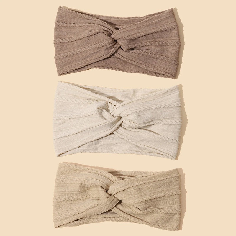3Pcs/Set Headbands For Baby New Cable Knit Cross Hairbands For Kids Girls Children’s Elastic Bands For Girl Hair Accessories