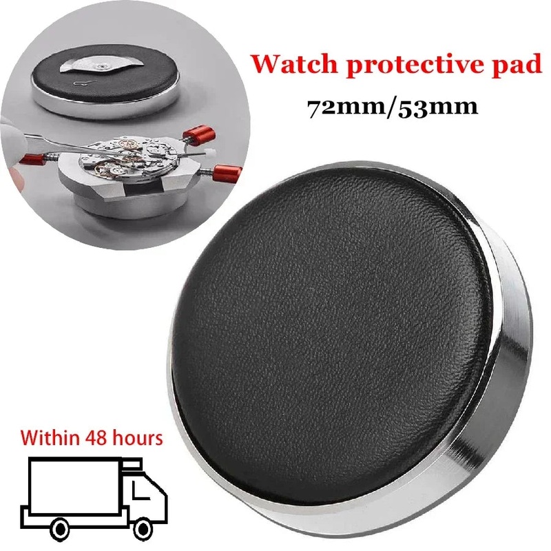 Watch Jewelry Movement Casing Cushion Pad Leather Protecting Holder for Watchmaker Professional Watch Repair Tool Accessory 53mm