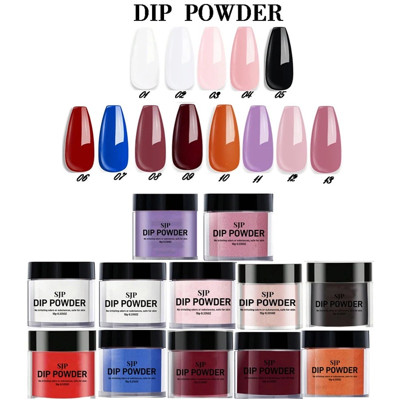 10 G Nail Dip Powder for French Manicure, Color Dip Powder, Suitable for Home Nail Salon DIY, Long Lasting, No Curing Manicure L