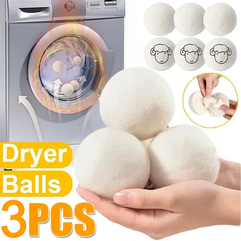 3Pcs Antistatic Special Anti-Winding Of Wool Household Drying Ball Reusable Washing Hine Parts 6Cm