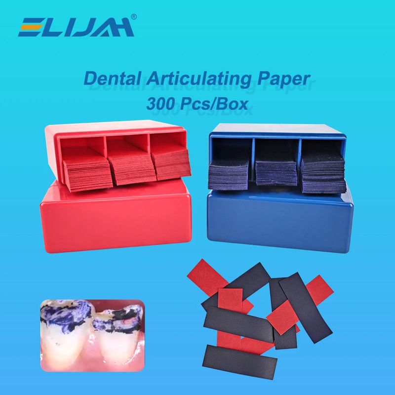 ELIJAH Dental Articulating Paper Dentista Blue Red Double-sided Bite Strips Oral Dentist Teeth Whitening Dental Materials Tools