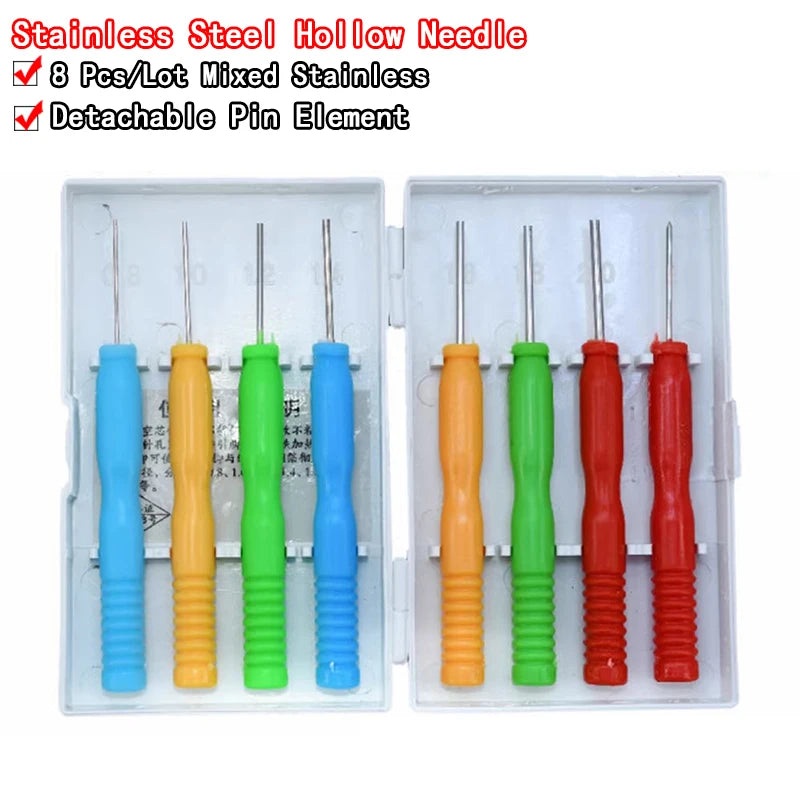 Good Quality 8 Pcs/Lot Mixed Stainless Steel Non-stick Tin Hollow Core Needle Kits For Soldering Assist Accessories
