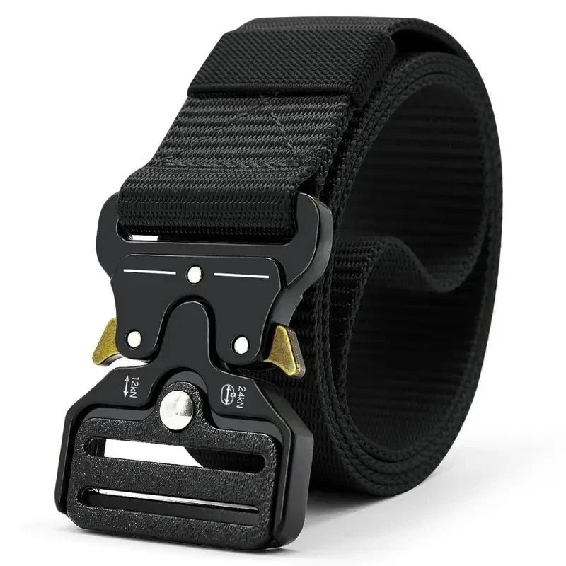 1pc Men’s Belt Outdoor Hunting Tactical Mens Belt Multifunctional Combat Survival High Quality Canvas Nylon Mens Belt Sport Belt