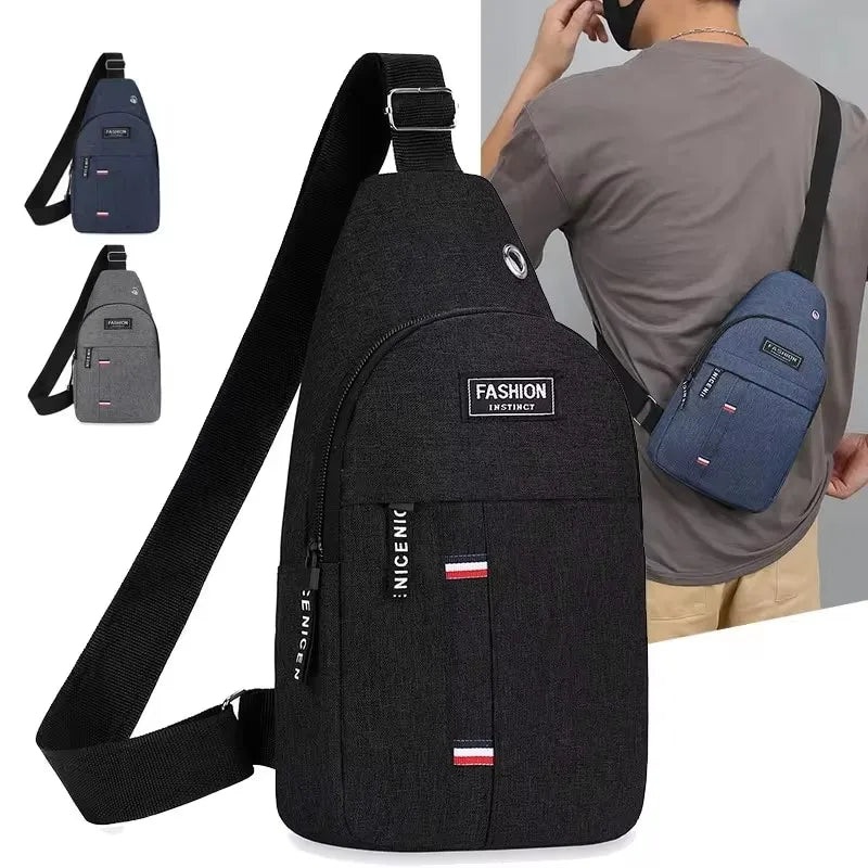 Chest Bag Men’s One Shoulder Crossbody Bag Large Capacity Outdoor Sports And Leisure Fashion Small Shoulder Bag Large Capacit