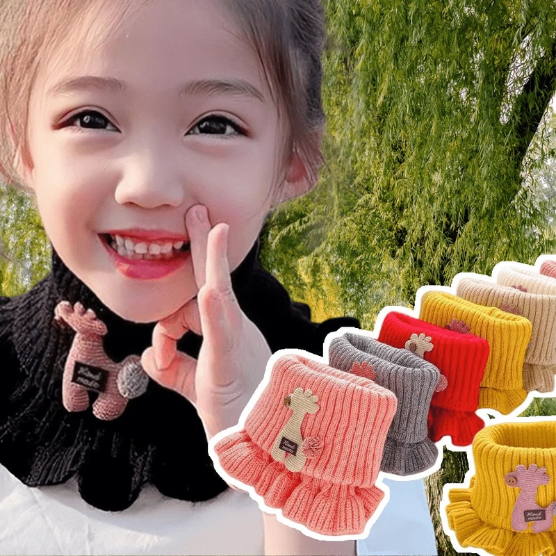 1PC Neck Warmer Scarf Scarf Autumn And Winter Deer Cartoon Neck Cute Versatile Winter Baby Thickened And Warm Gaiter