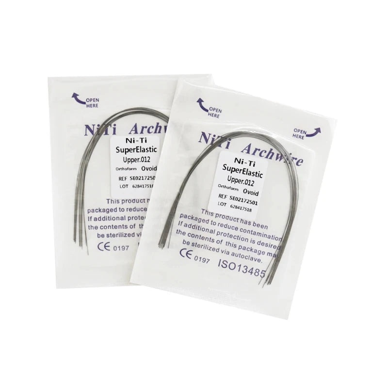 10Pcs/Pack Dental Arch Wires Orthodontic Super Elastic NITI Round Rectangle Archwire Lower/Upper 012/014/016/018/020/16×16/16×22
