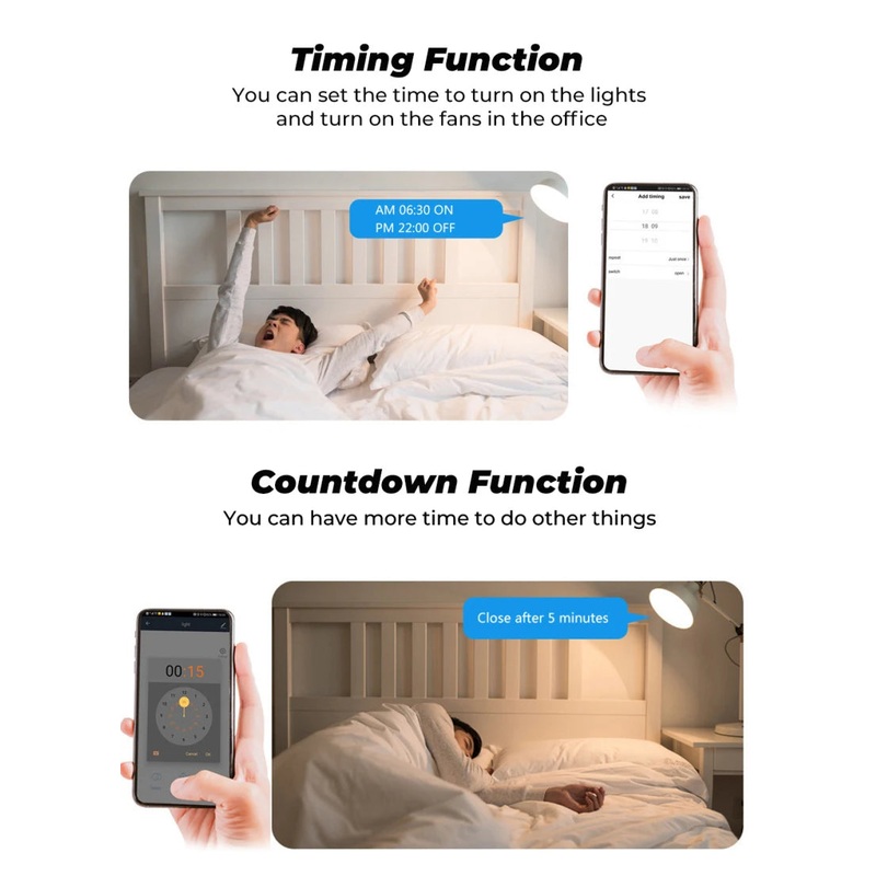 Tuya Mini 16A WiFi Switch Smart Life App 2 Way Control Smart Home Automation Module Interruptor Work for Alexa Google Home