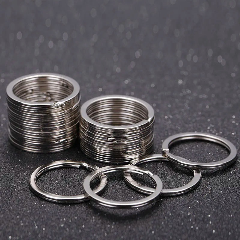 20pcs Split Key Rings 1.5x25mm Metal Hook Ring for DIY Keychain Making Handmade Jewelry Connectors Accessories High Quality