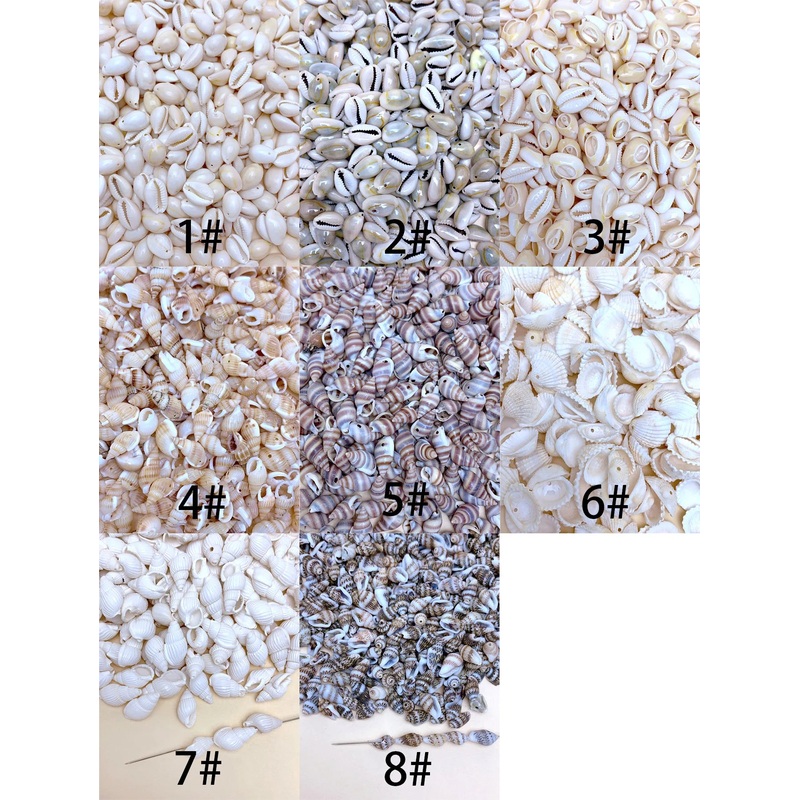 30/60/120pcs natural handmade diy with hole shell suitable for bracelet necklace earrings pendant jewelry accessories
