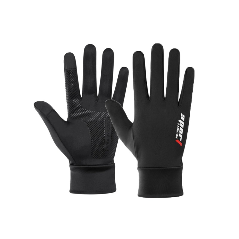 1Pair Of All-finger Gloves Breathable Shock-proof Touch-screen Bike Gloves Spring And Summer Mountain Bike Road Riding Gloves