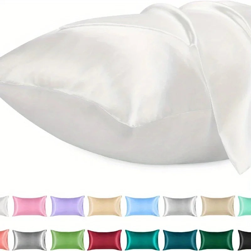 1PC Satin Pillowcase for Hair Similar to Silk Pillow Cases for Skin, Silky & Soft Pillow Covers, Gifts for Her or Him