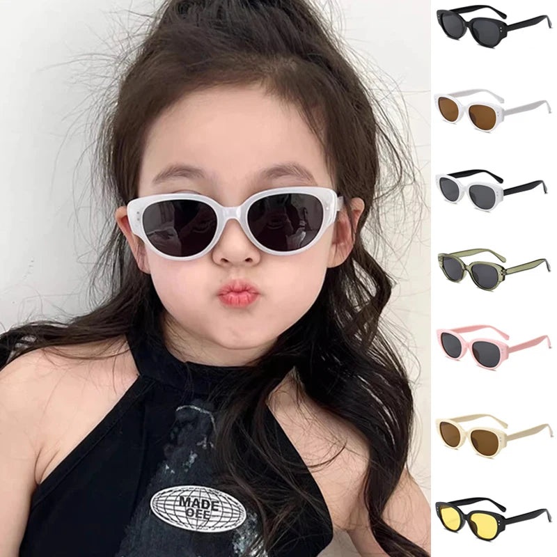 Fashion Children Cat’s Eye Sunglasse Brand Designer Retro Boys Girls Eyeglasses Cute Baby Shade Eyewear Kids Sun Glasses UV400