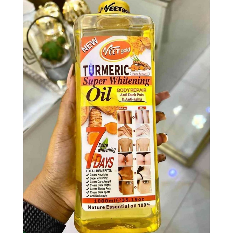 Veet Gold Turmeric Super Whitening Shower Cream 1000ml  Skin Brightening & Dark Spot Removal Body Wash