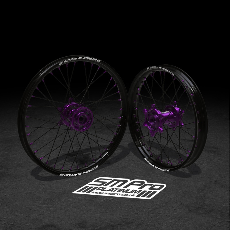 SM PRO TALARIA WHEEL SET 19/16 BLACK/PURPLE COMBO