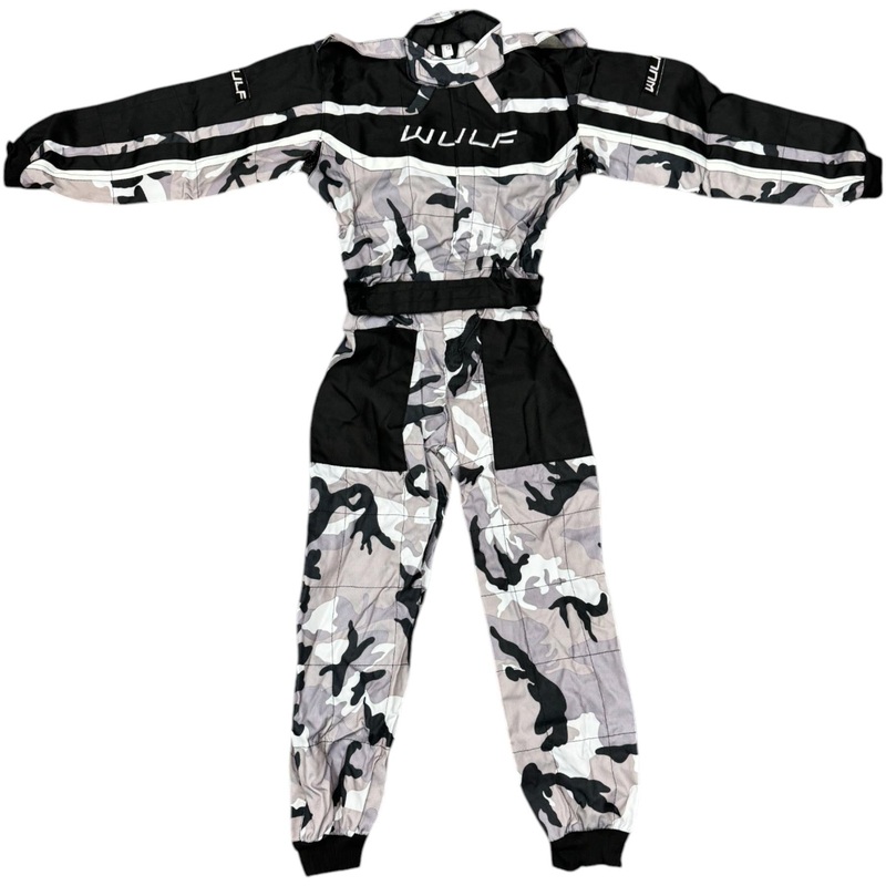 Wulfsport Cub Racing Suit|Grey Camo|Orange Camo|Red Camo|Blue Camo|Pink Camo|Blue|Pink|XS 3-4 Years|S 5-6 Years|M 7-8 Years|L 9-10 Years|XL 11-12 Years|XXXS