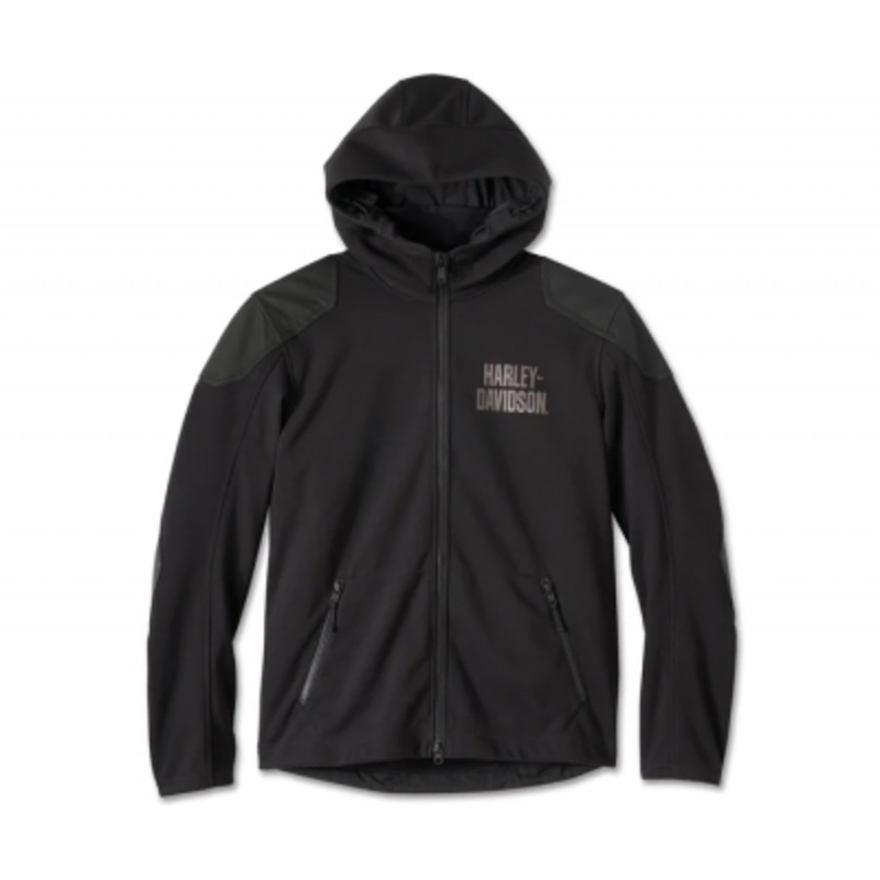 Harley-Davidson Men’s Willie G Skull Graphic Deflector 2.0 Hooded Riding Fleece Jacket