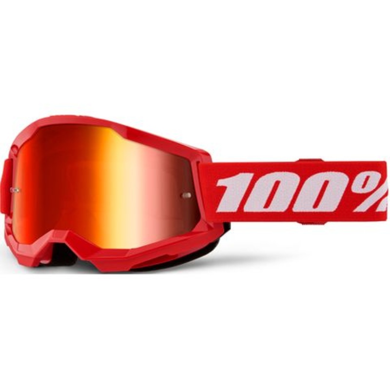 100% Adult Strata2 Goggle Red – Mirror Red Lens