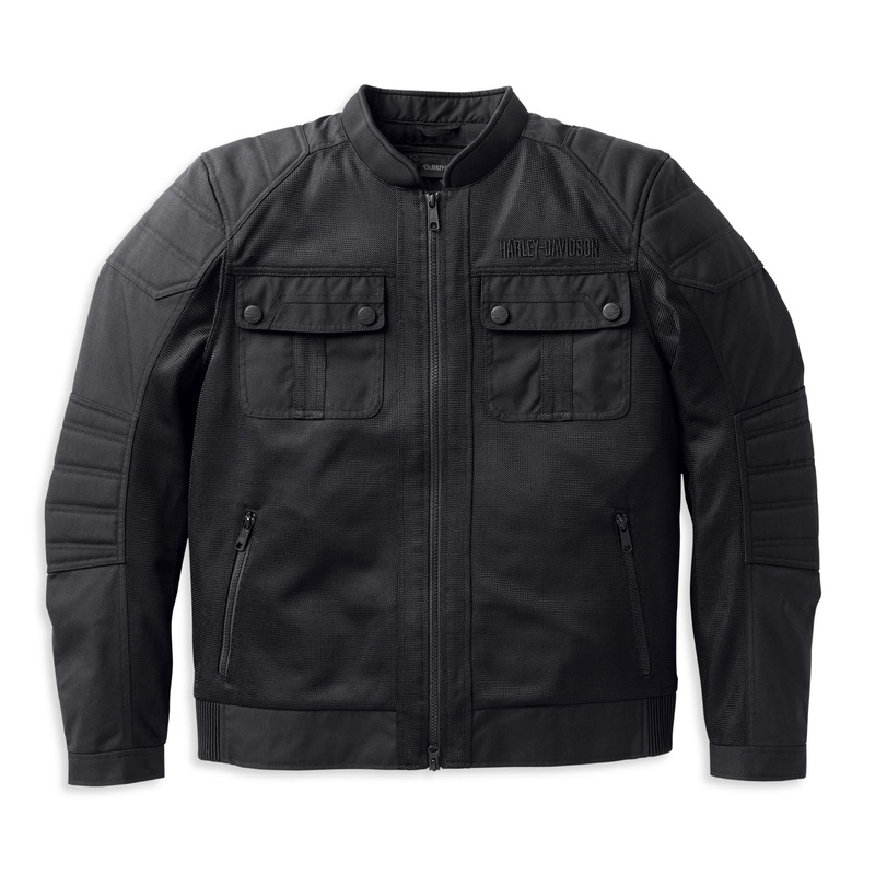 Harley-Davidson Men’s Zephyr Mesh Jacket with Zip-out Liner – Black