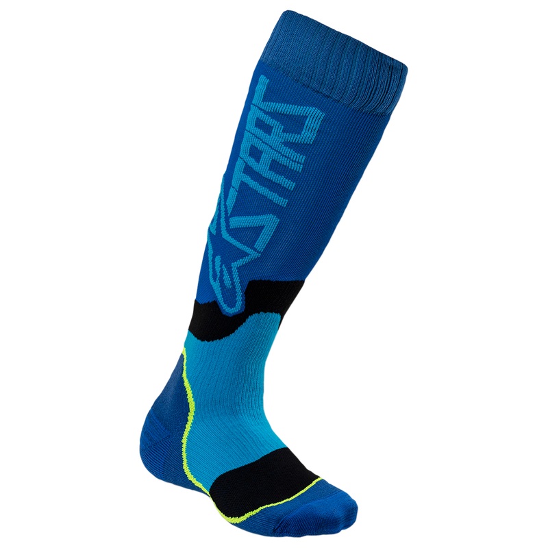 Alpinestars MX Plus 2 Cyan Blue Kid Socks CL