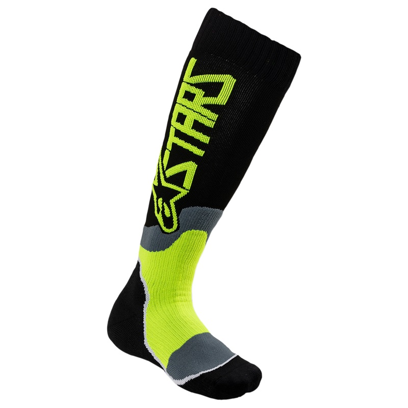 Alpinestars MX Plus 2 Youth Socks – Black Yellow CL