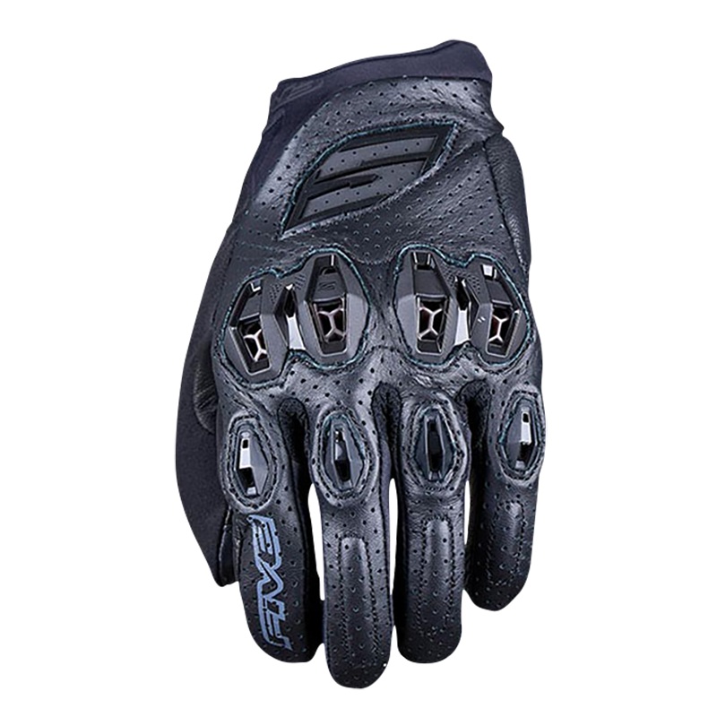 Five Gloves Stunt Evo 2 Leather Vented Motorcycle Black CL