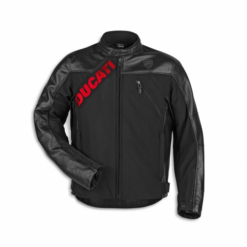Ducati Logo C1 – Men’s Leather-Fabric Jacket